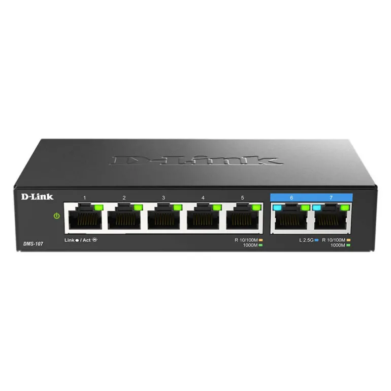 Switch D-Link DMS-107 WiFi 6 5P 1Gb 2P 2.5Gb