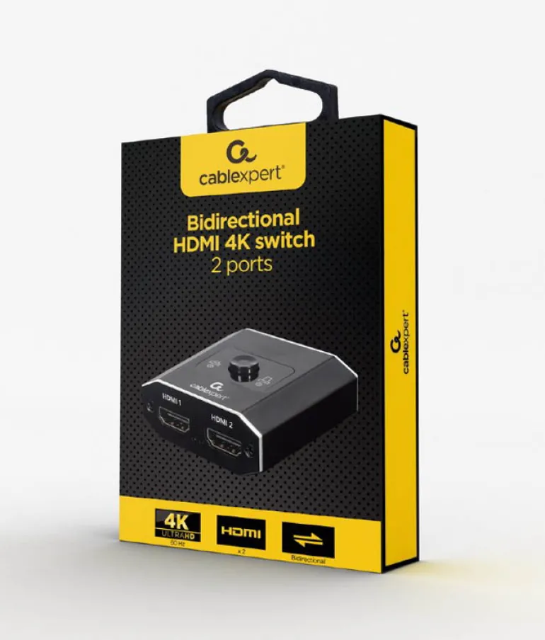 Switch Video Gembird Conmutador Bidireccional HDMI 4K 2 Puertos