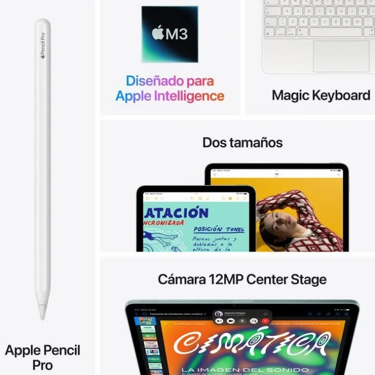 Tablet Apple iPad Air M3 2025 11" 256GB WiFi + Cellular Gris Espacial
