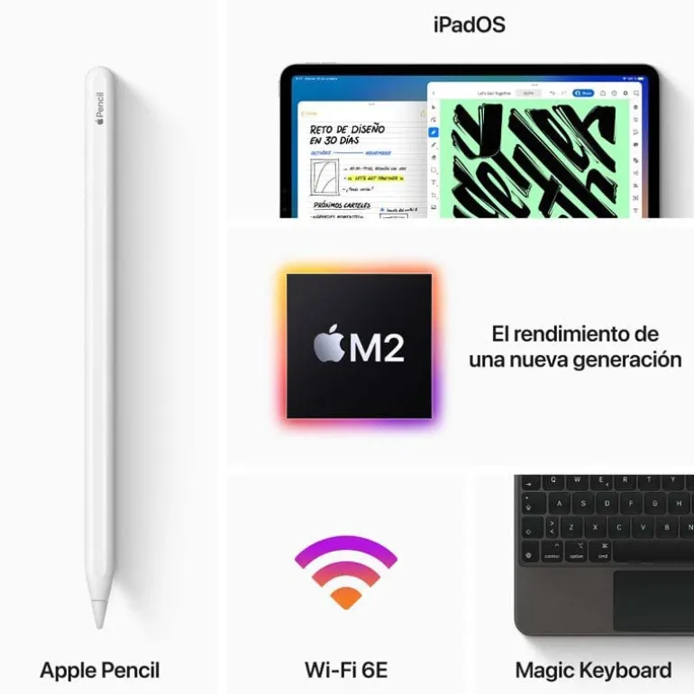 Tablet Apple iPad Pro 2022 12.9" M2 8GB 512GB Wi-Fi Gris Espacial