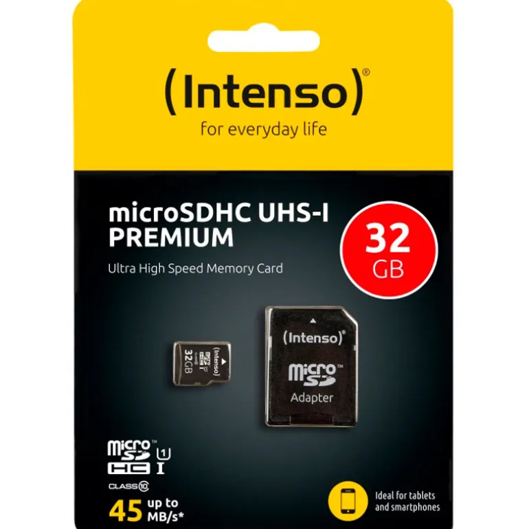 Tarjeta Memoria Intenso 3423480 microSD UHS-I Premium 32GB C/Adap