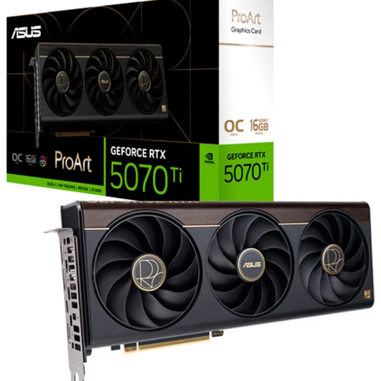 Tarjeta Gráfica Asus ProArt RTX 5070 Ti OC Edition 16GB GDDR7 DLSS4