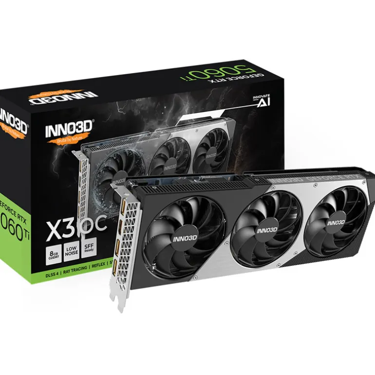 Tarjeta Gráfica INNO3D GeForce RTX 5060 Ti X3 OC 8GB GDDR7 DLSS4