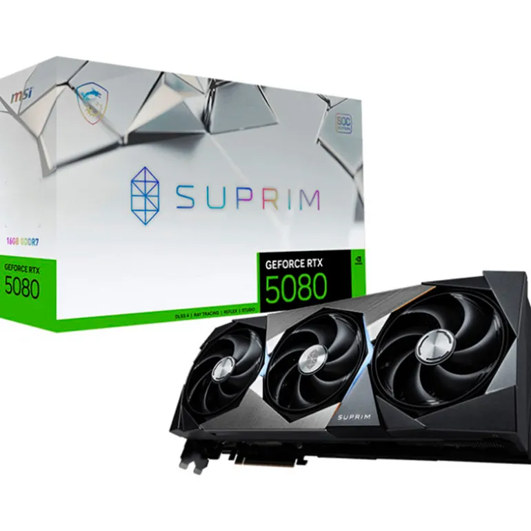 Tarjeta Gráfica MSI GeForce RTX 5080 SUPRIM LIQUID SOC 16GB GDDR7 DLSS4