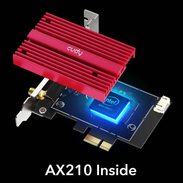 Tarjeta Red Cudy WE3000 AX5400 Wi-Fi 6 Bluetooth 5.2