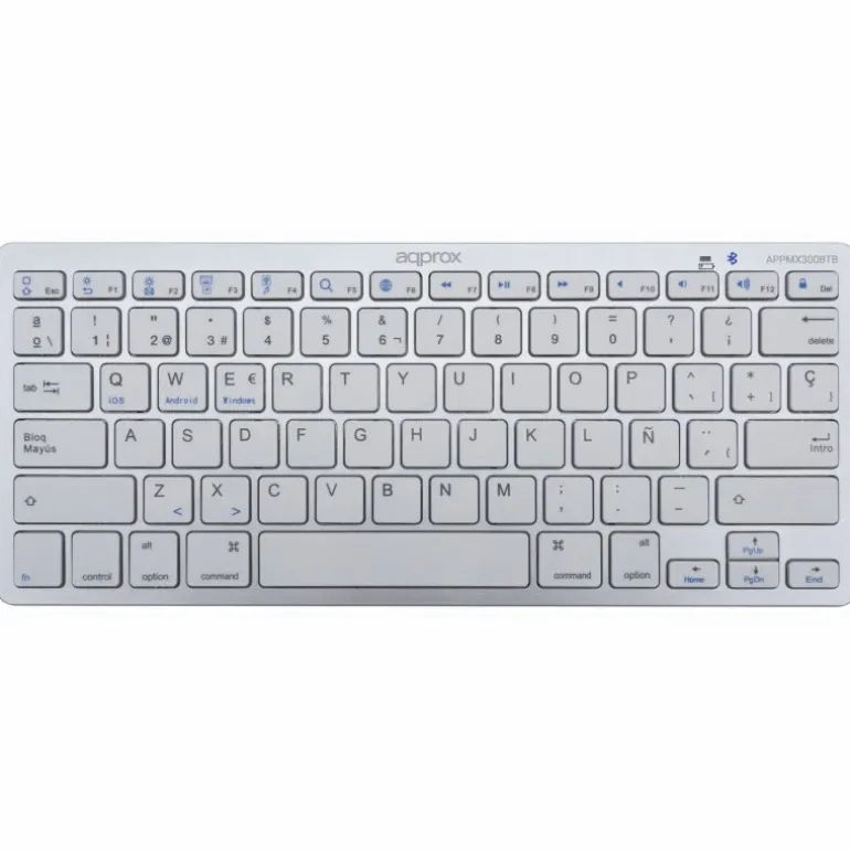 Teclado approx! MX 300BTS Bluetooth 3.0 Plata