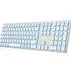 Teclado Coolbox Moonlight B431 ISO-ES Retroiluminado Inalambrico Blanco