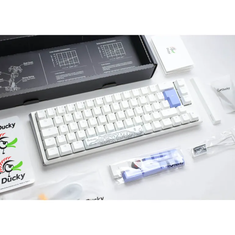 Teclado Ducky One 3 Classic SF 65% Hot-Swap RGB MX-Clear Blanco