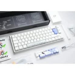 Teclado Ducky One 3 Classic SF 65% Hot-Swap RGB MX-Red Blanco