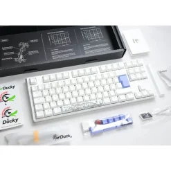 Teclado Ducky One 3 Classic TKL Hot-Swap RGB MX-Silver Blanco