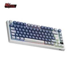 Teclado Gaming Royal Kludge RKM75 ISO-ES Hot-Swappable Switch Brown Wireless Ocean Blue