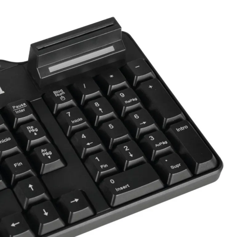 Teclado iggual CK-ID-DNI SMART Lector DNI Negro