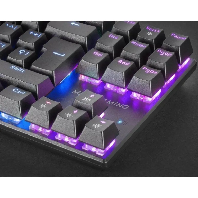 Teclado Mars Gaming MK80 FRGB Switch Brown Negro
