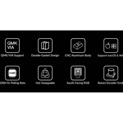 Teclado para Mac y Windows Keychron Q10 ISO-ES RGB Hot-Swappable Switch Gateron Mechanical G Pro Red