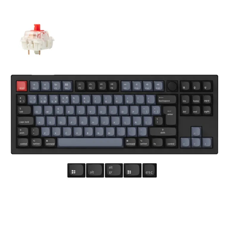 Teclado para Mac y Windows Keychron V3 Max Knob ISO-ES RGB Hot-Swappable Switch Brown