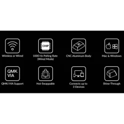 Teclado para Mac y Windows Keychron V5 ISO-ES RGB Hot-Swappable Switch K Pro Mechanical Red