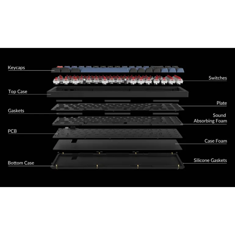 Teclado para Mac y Windows Keychron Q7 ISO-ES RGB Hot-Swappable Switch Gateron G Pro Red