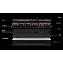 Teclado para Mac y Windows Keychron V6 ISO-ES RGB Hot-Swappable Switch K Pro Red