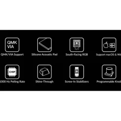 Teclado para Mac y Windows Keychron V6 ISO-ES RGB Hot-Swappable Switch K Pro Red