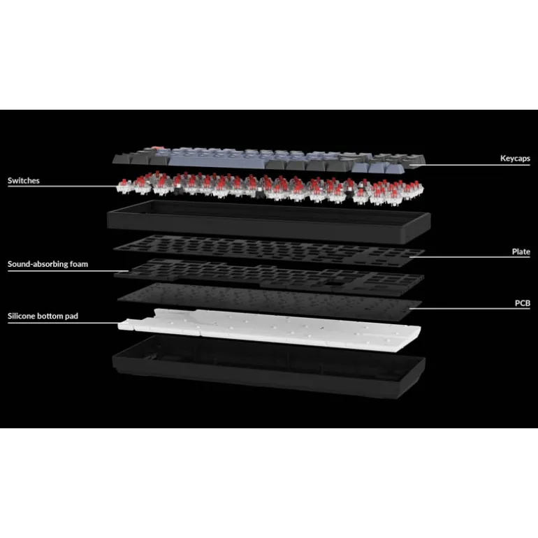 Teclado para Mac y Windows Keychron K8 Pro ISO-ES RGB Hot-Swappable Gateron G Pro Brown Wireless