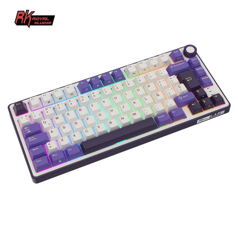 Teclado para Mac y Windows Royal Kludge RKR75 ISO-ES Hot-Swappable Switch Brown Blackberry