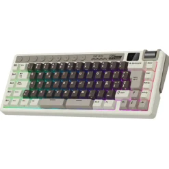 Teclado para Mac y Windows Royal Kludge RKL75 ISO-ES RGB Hot-Swappable Switch Cream Wireless Palm Green