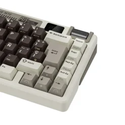 Teclado para Mac y Windows Royal Kludge RKL75 ISO-ES RGB Hot-Swappable Switch Cream Wireless Palm Green
