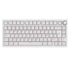 Teclado para Mac y Windows Royal Kludge RKR75 ISO-ES Hot-Swappable Switch Silver Speed White Edition