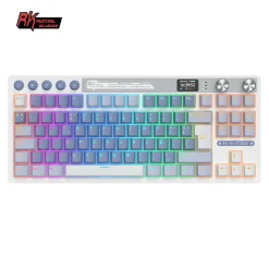 Teclado para Mac y Windows Royal Kludge RKM87 ISO-ES RGB Hot-Swappable Switch Blue Wireless Ocean Blue
