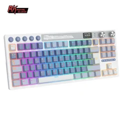 Teclado para Mac y Windows Royal Kludge RKM87 ISO-ES RGB Hot-Swappable Switch Blue Wireless Ocean Blue