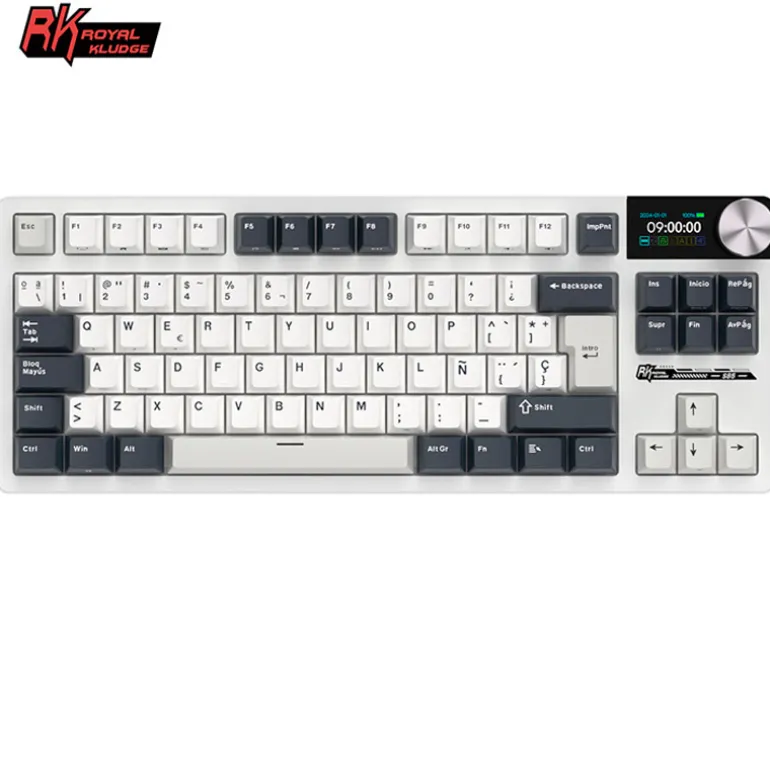 Teclado para Mac y Windows Royal Kludge RKS98 ISO-ES RGB Hot-Swappable Switch Chartreuse Wireless Camping