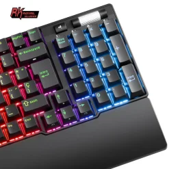 Teclado para Mac y Windows Royal Kludge RKR87 ISO-ES Hot-Swappable Switch Brown Blanco