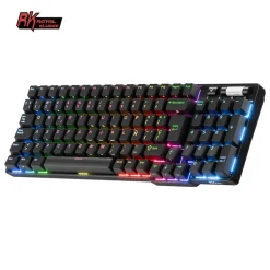 Teclado para Mac y Windows Royal Kludge RKR87 ISO-ES Hot-Swappable Switch Brown Blanco