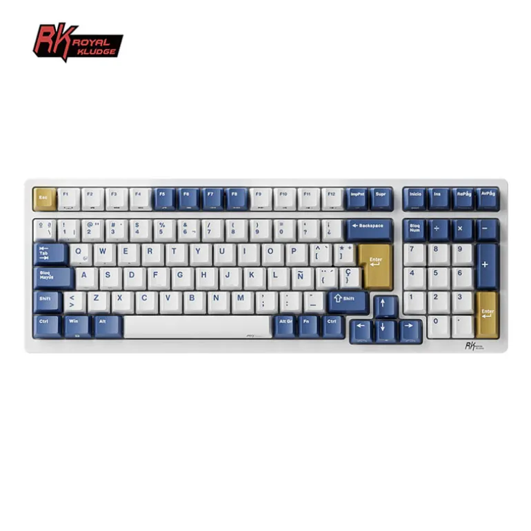 Teclado para Mac y Windows Royal Kludge RK918 ISO-ES RGB Switch Red White