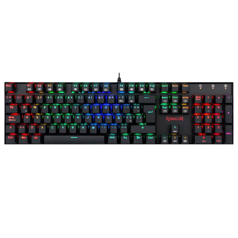 Teclado Redragon Mitra Gaming RGB Red Switch Negro
