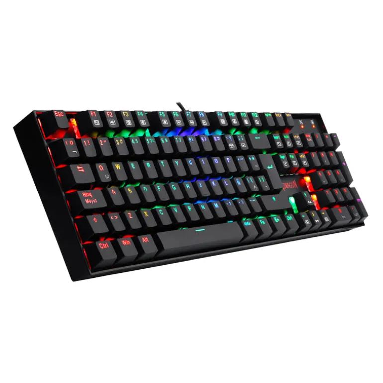 Teclado Redragon Mitra Gaming RGB Red Switch Negro