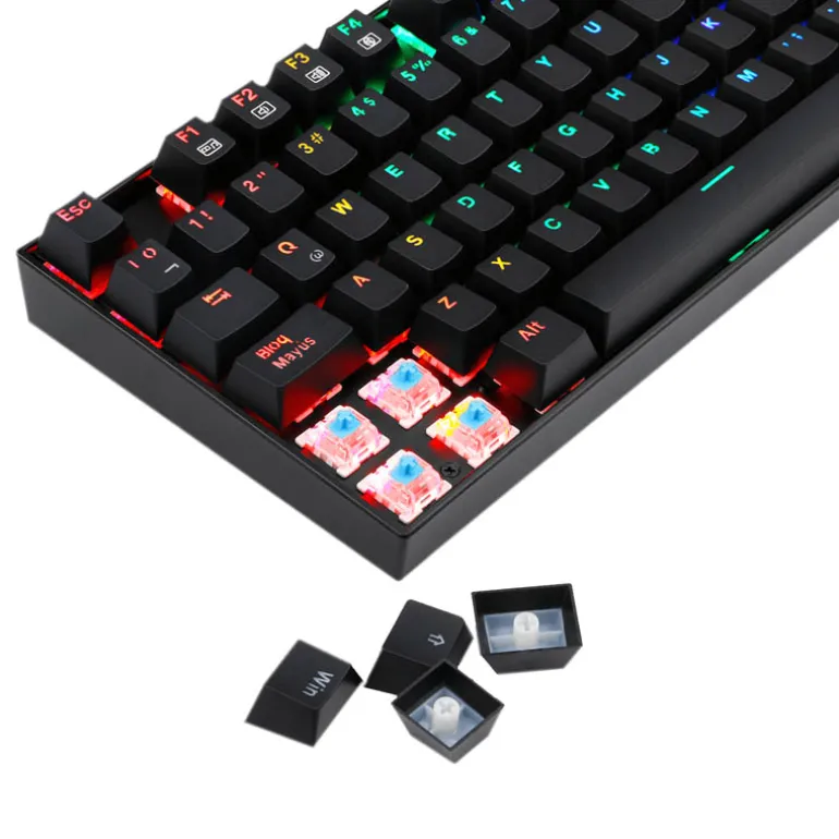 Teclado Redragon Mitra Gaming RGB Red Switch Negro