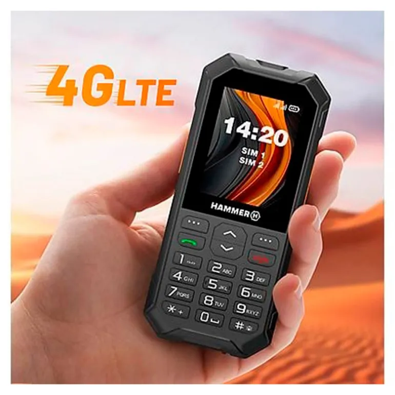 Teléfono Móvil Hammer 6 LTE 2.4" 48MB 128MB 4G Negro