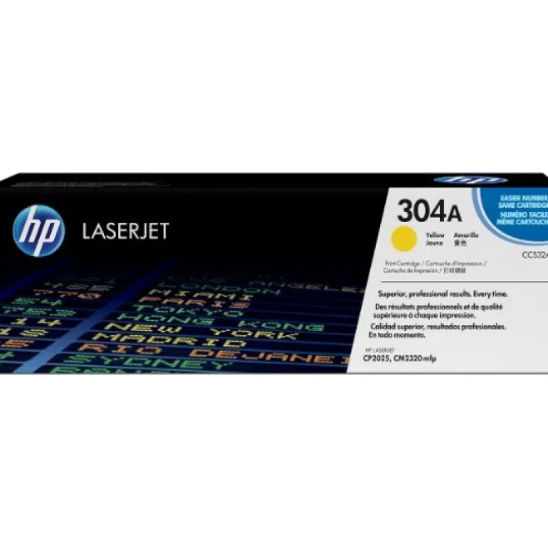Tóner HP CC532A Nº 304A Amarillo