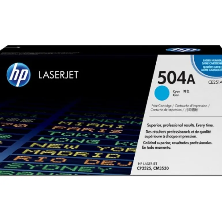 Tóner HP CE251A Nº 504A Cian