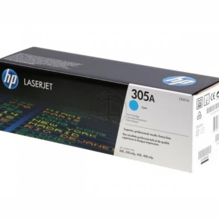 Tóner HP CE411A Nº 305A Cian