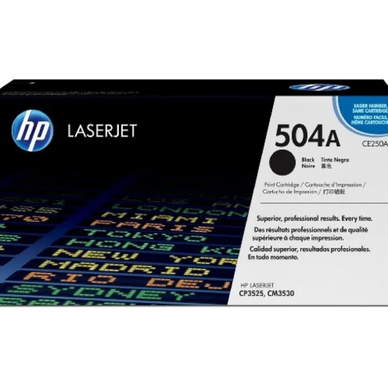 Tóner HP CE250A Nº 504A Negro