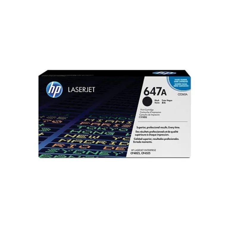 Tóner HP CE260A Nº 647A Negro