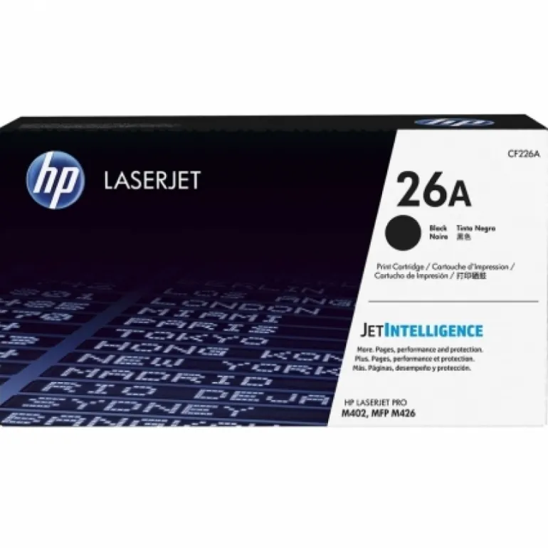 Tóner HP CF226A Nº 26A Negro