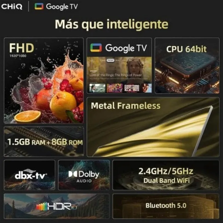 TV/Televisión ChiQ L32M8TG 32" LED FHD HDR10