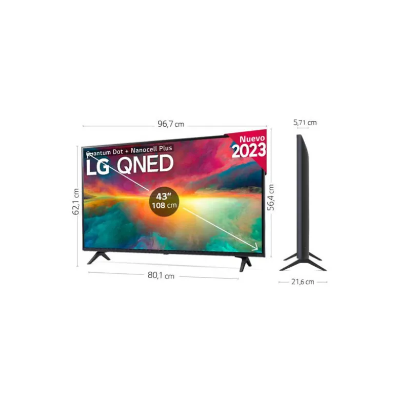 TV/Televisión LG 43QNED756RA 43" QNED UHD HDMI 2.1 HDR10