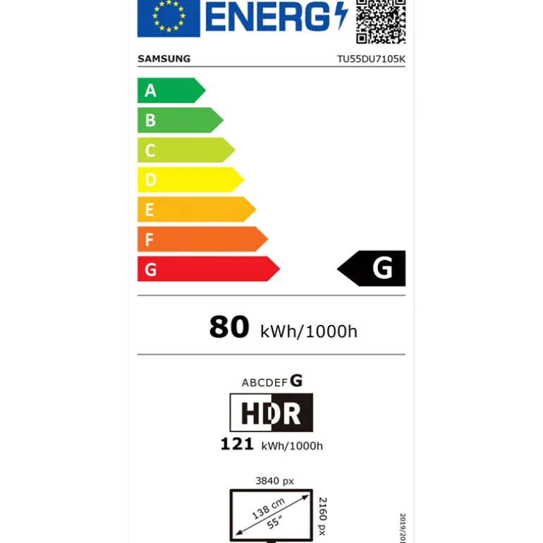 TV/Televisión Samsung Crystal TU55DU7105 55" LED UHD 4K 50Hz HDMI 2.0 HDR 10+