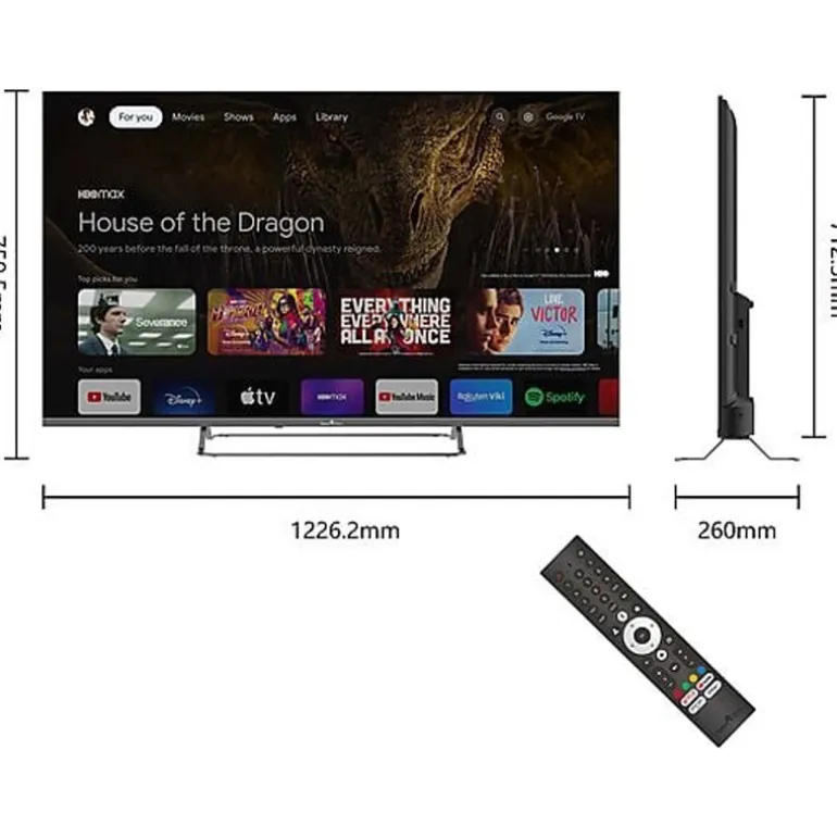 TV/Televisión Smart Tech 55UG02V 55" Google TV LED UHD 4K 60Hz HDMI 2.0 HDR