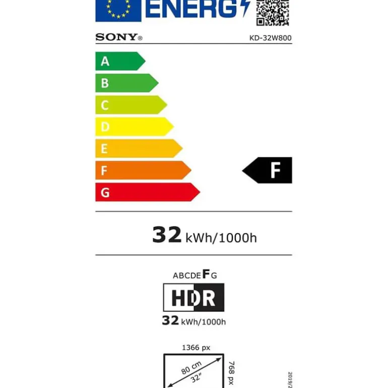 TV/Televisión Sony KD-32W800 32" LED HD HDR10