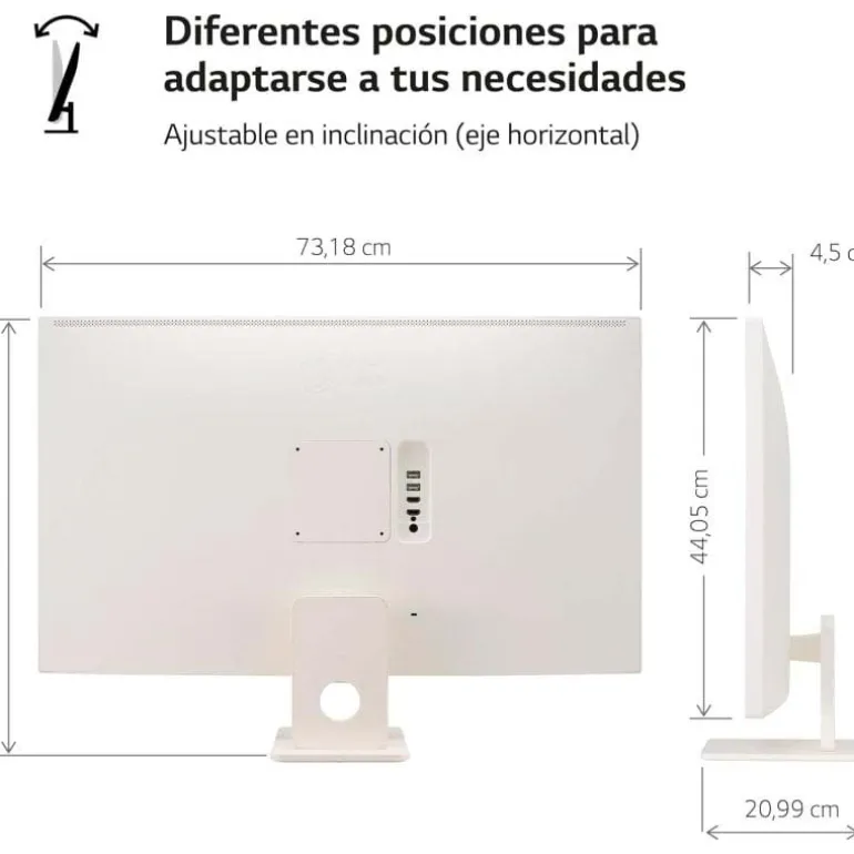TV/Televisión LG Smart MyView 32SR50F-W 32" FHD IPS 60Hz 5ms HDR10 Blanco